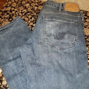 Mens Silver Brand Jeans